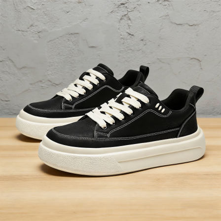 鞋子男款休闲鞋百搭真皮男士板鞋增高青少年潮流简约防滑小白潮鞋