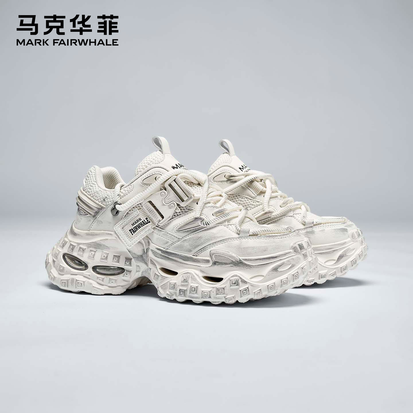 马克华菲男士厚底老爹鞋男款增高休闲运动鞋子男士百搭轮胎底男鞋主图
