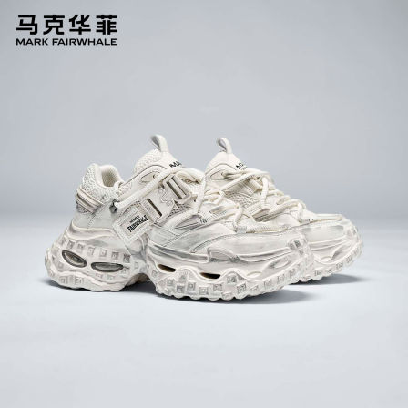 马克华菲男士厚底老爹鞋男款增高休闲运动鞋子男士百搭轮胎底男鞋