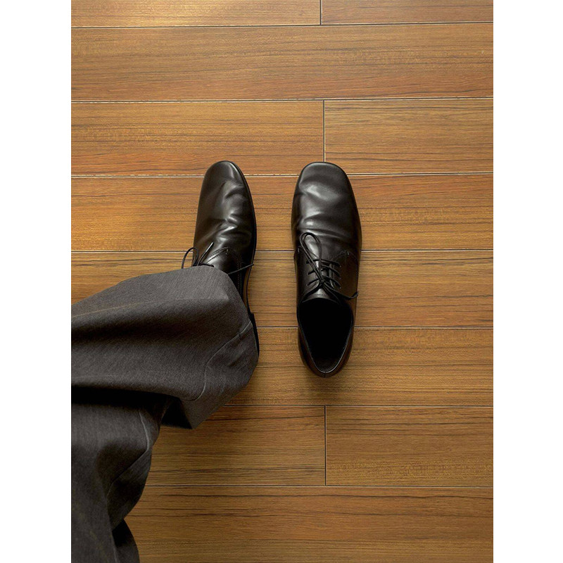 方头皮鞋男黑色老钱风懒人休闲平底正装德比鞋薄底通勤商务结婚鞋主图