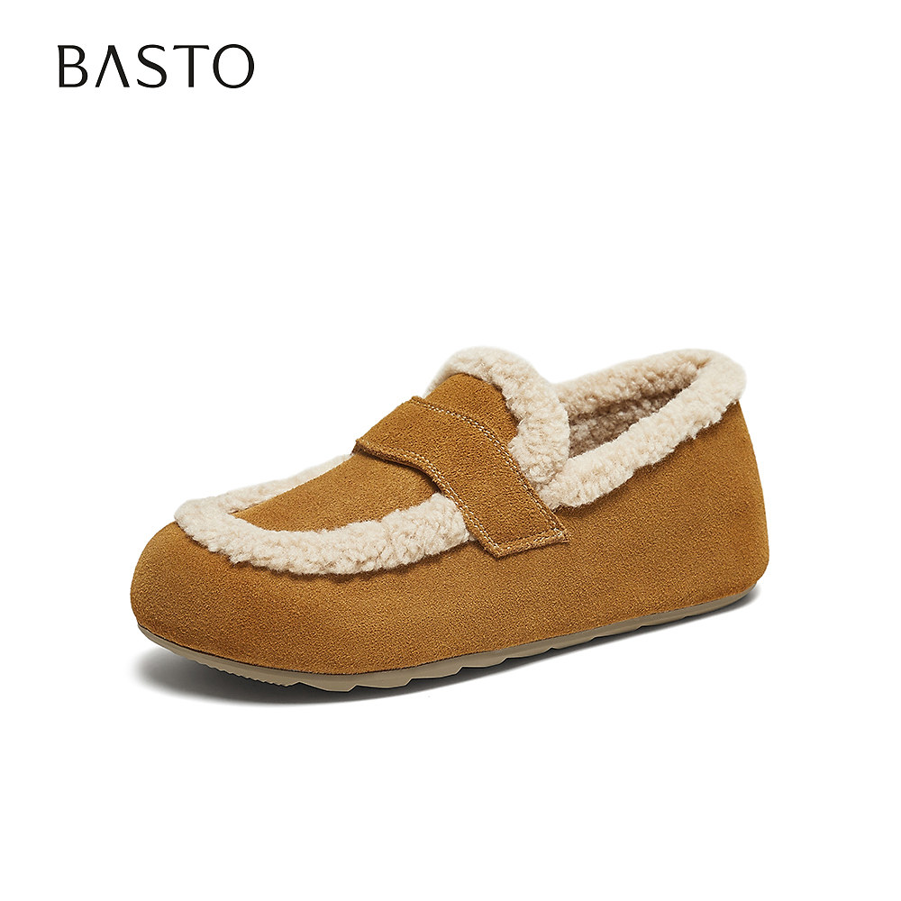 【所有女生的衣橱直播间】百思图勃肯鞋加绒保暖女单鞋D3505DM5Z主图