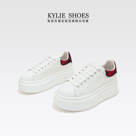 【新年限量款】厚底5cm,真皮厚底松糕小白鞋/半码拍大1.27