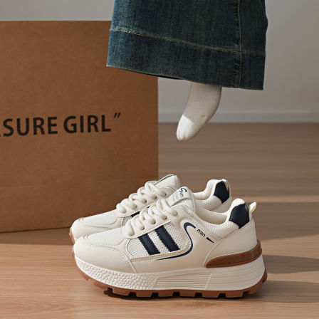 杨幂同款运动鞋女2026春季新款厚底老爹软底轻便运动休闲跑步鞋女