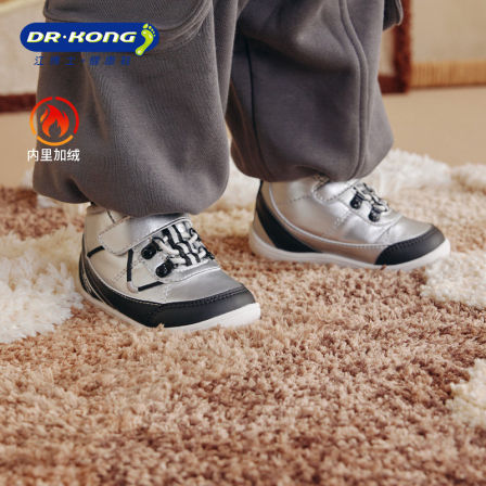 Dr.Kong江博士童鞋2025冬季新款加绒保暖男女宝宝软底婴儿步前鞋