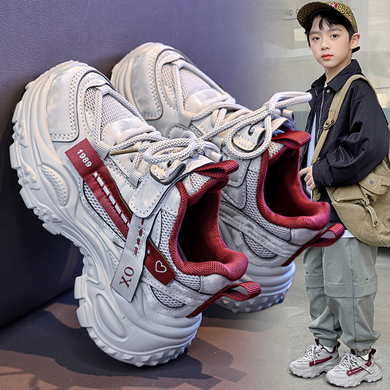 阿童木男童鞋子运动鞋2026新款春季软底儿童跑步鞋防滑老爹鞋男孩主图