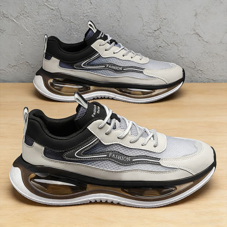 鞋子男款透气防臭老爹鞋男士轻便减震爆米花底防滑气垫无碳板跑鞋