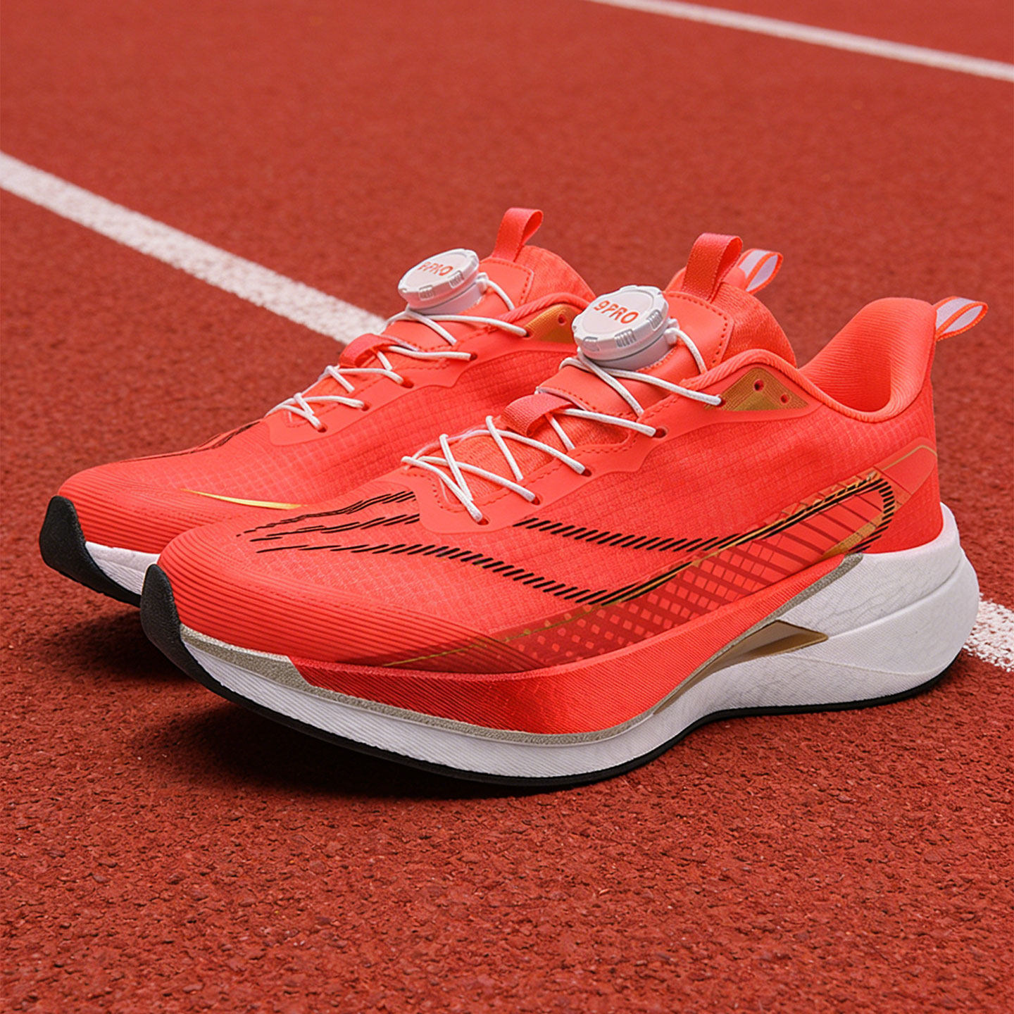 马年限定红色运动鞋本命年鞋子减震超轻男大童不用系带无碳板跑鞋主图