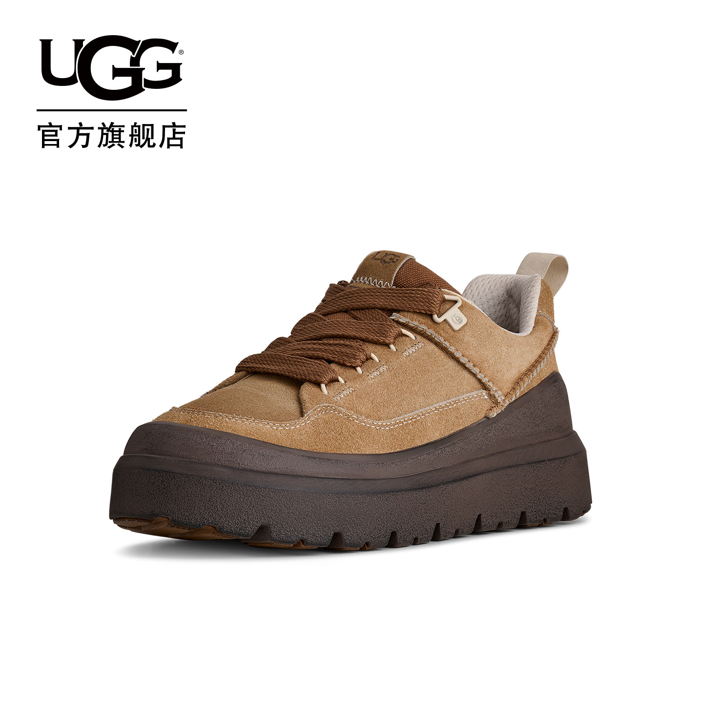 UGG春季新款男女同款时尚舒适轻便系带厚底擦色款休闲鞋 1174994主图