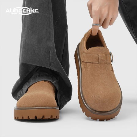 AUBGCHKC一脚蹬勃肯鞋男女款厚底增高小众户外休闲鞋大头乐福鞋子