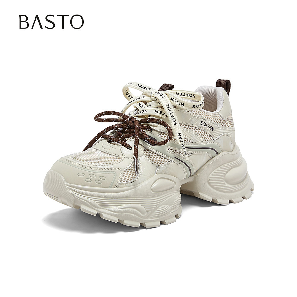 【所有女生的衣橱直播间】百思图老爹鞋增高运动休闲鞋G0885AM6Z主图