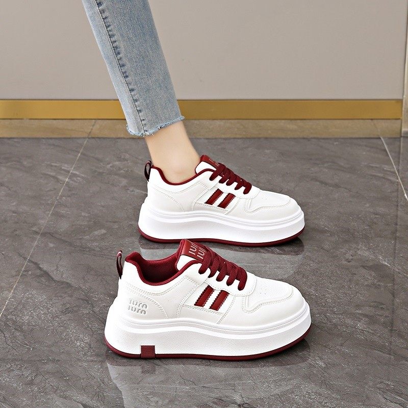 厚底真皮小白鞋女2026年春季新款爆款百搭增高板鞋休闲运动显脚小主图