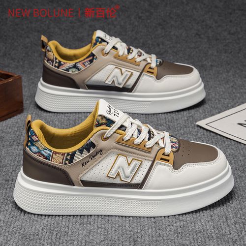 新百伦男鞋春季新款潮流百搭运动板鞋男士增高爆款高品质休闲潮鞋主图