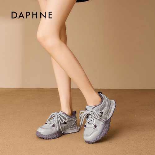 达芙妮冬季保暖系带德训鞋时尚休闲鞋潮流厚底增高百搭女鞋LL主图