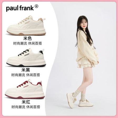 大嘴猴小白鞋女2026春季新款休闲百搭网红爆款增高多巴胺小众板鞋