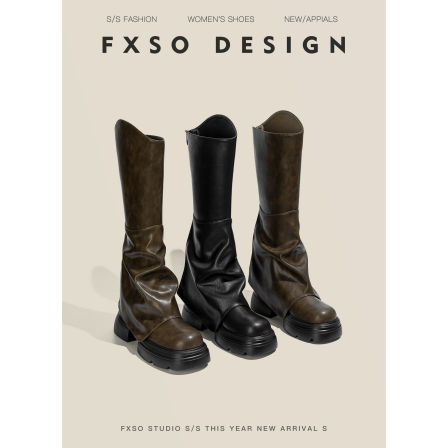 真皮【方巷大叔】2026冬季新款裤管靴厚底斜口显瘦小个子高筒靴女