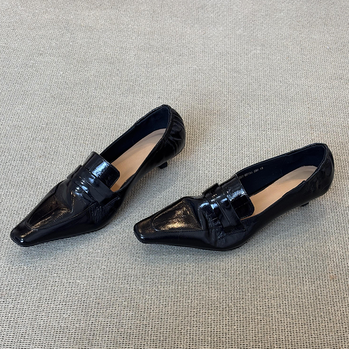 羊皮版~韩版小方头优雅款低跟百搭气质高级千金感日常外穿女单鞋主图