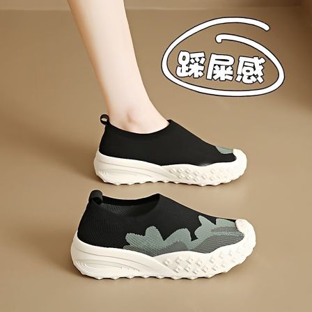 帆布鞋女2026新款春季一脚蹬渔夫鞋软底不累脚孕妇运动休闲鞋34码