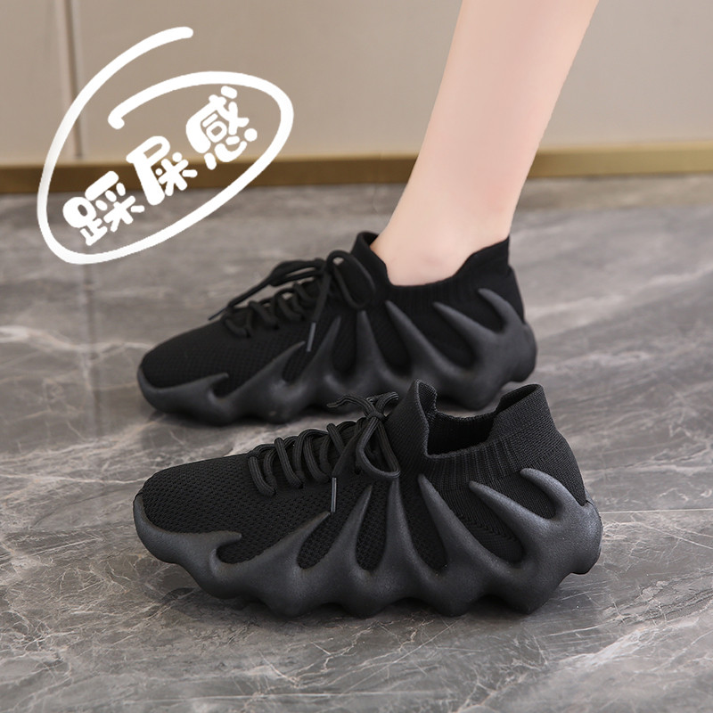 软底老北京布鞋女黑色工作防滑鞋久站不累脚大码41一43运动老爹鞋主图