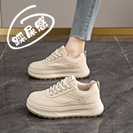 踩屎感真皮小白鞋女款2026新款爆款春季复古学生板鞋休闲运动鞋子