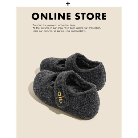 5CM内增高~加绒灰色勃肯鞋女2025新款冬季保暖毛毛鞋厚底玛丽珍鞋