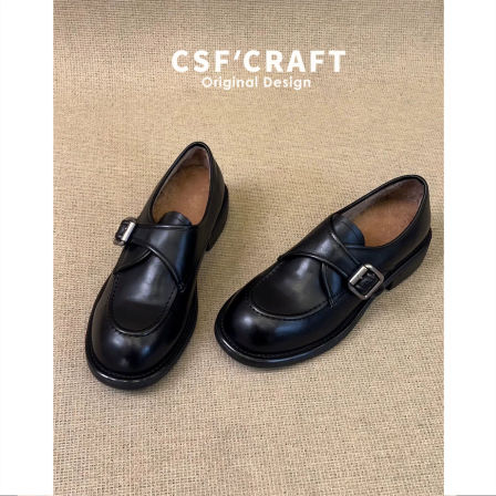 软羊皮日系学院风气质百搭文艺英伦风乐福鞋复古厚底单鞋小皮鞋女