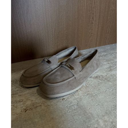 TANTAN 时尚百搭羊皮圆头平底舒适乐福鞋5052