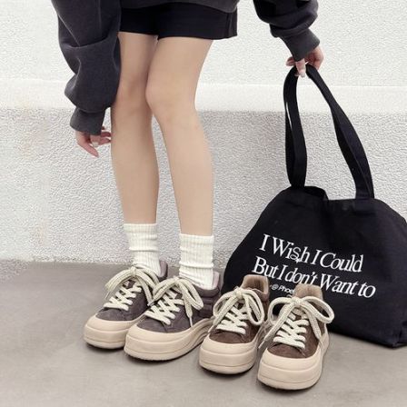  【运费补贴】秋冬新款复古加绒保暖系带女款高帮休闲鞋 S889X1