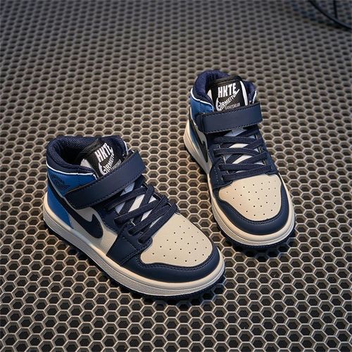 空军一号男童鞋子真皮儿童运动鞋女童鞋子2025秋冬款加绒潮牌童鞋主图