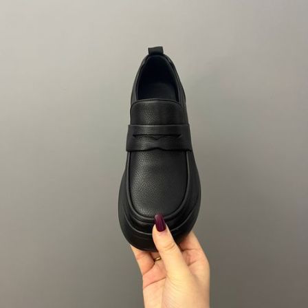 【头层牛皮】春季新款商务休闲一脚蹬皮鞋时尚百搭轻便软底鞋子男