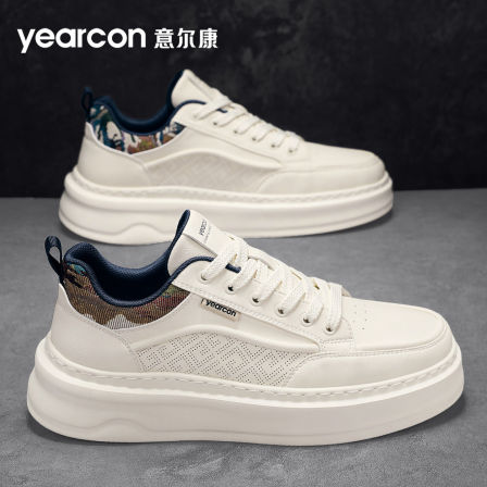 意尔康男鞋2026新款春季爆款百搭休闲运动板鞋男士厚底增高小白鞋