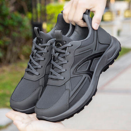 张凯丽老人鞋男春季爸爸鞋中老年舒适防滑软底休闲健步男士运动鞋