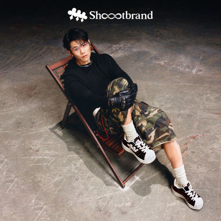 SHOOT BRAND翁杰联名款 异变黑白断鞋拼接增高复古贝壳头板鞋男女