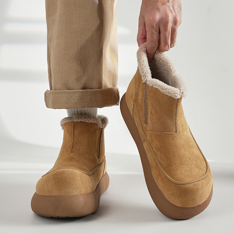 新款厚底增高雪地靴男冬季加绒加厚零下40°棉鞋户外大头马丁靴子主图