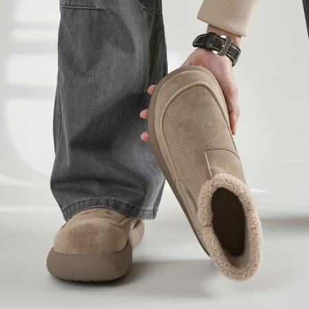 雪地靴大土豆保暖加厚高帮棉鞋冬季套脚东北加绒勃肯户外乐福鞋男