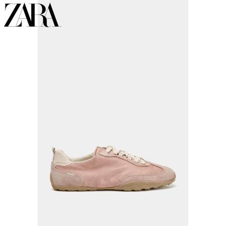 ZARA2026春夏新品 女鞋 软质拼接材质细节圆头运动鞋 5032610 050