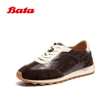 【K姐推荐】Bata牛羊皮德训厚底休闲鞋AAK20CM5