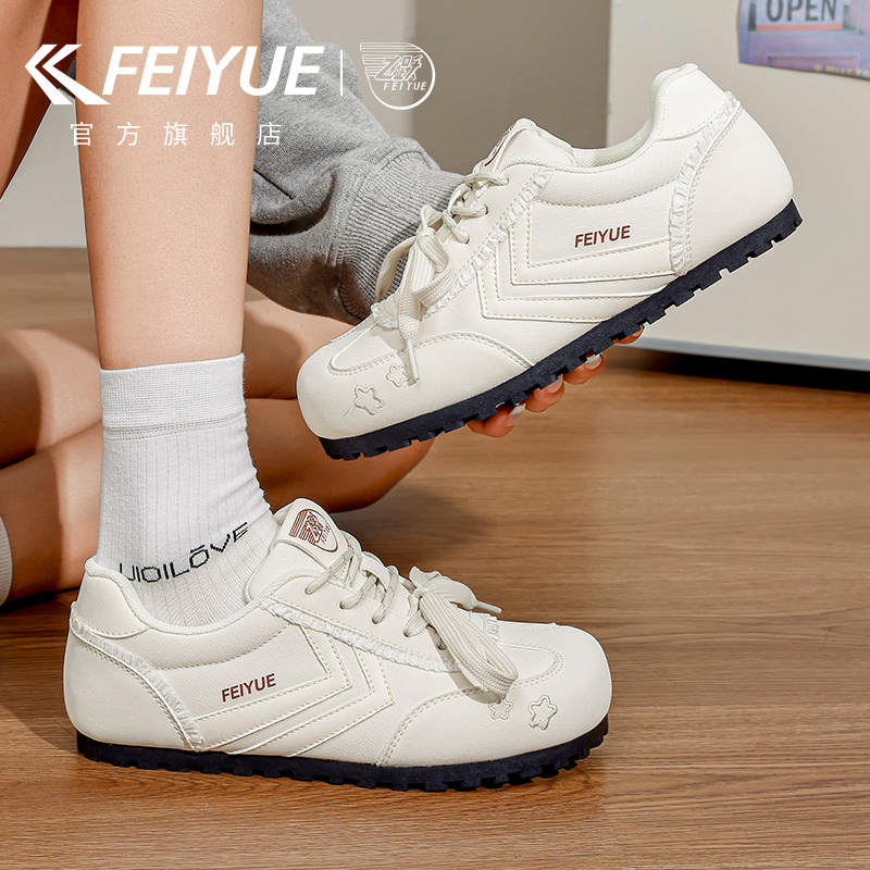 feiyue/飞跃女鞋运动小白鞋2026春夏新款休闲软底百搭芭蕾赛车鞋主图