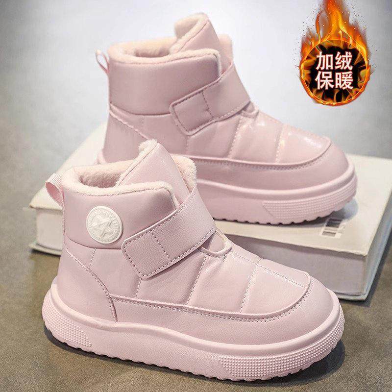 官网c&k女童棉靴冬季儿童加绒保暖雪地靴学生女孩免系带宝宝运动主图