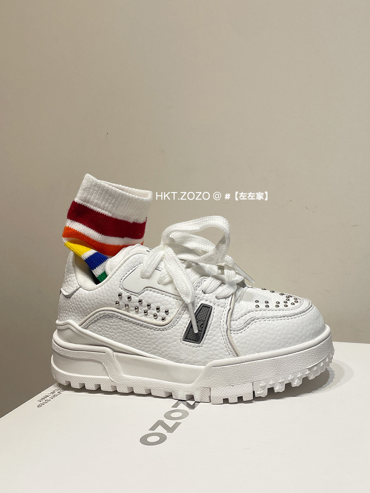 左左家HKTZOZO中大童百搭休闲板鞋2026春男童女童软底防滑运动鞋主图