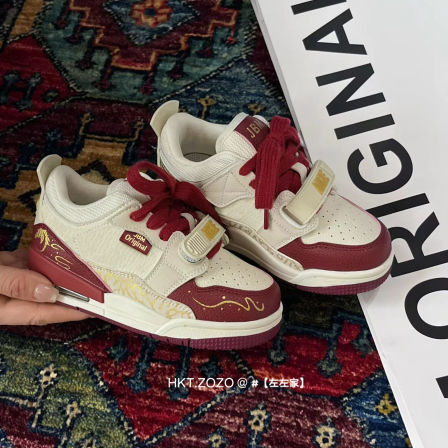 左左家中大童拼色透气滑板鞋2026春新款男女童免系带百搭防滑运动鞋