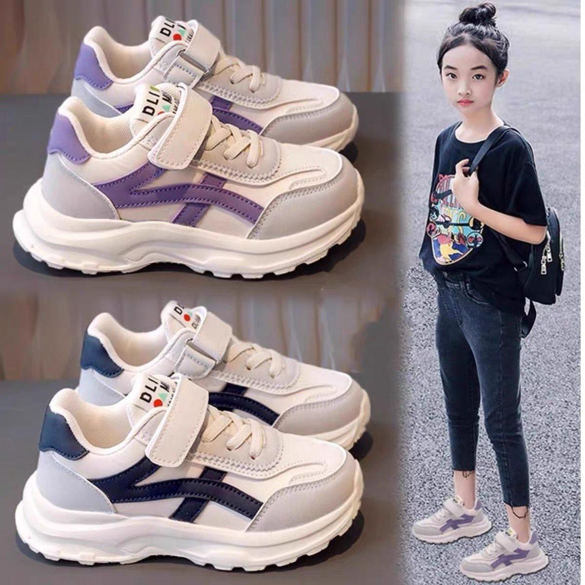 官网C&K女童运动鞋2026新款春季儿童小白鞋软底女孩中大童老爹鞋主图