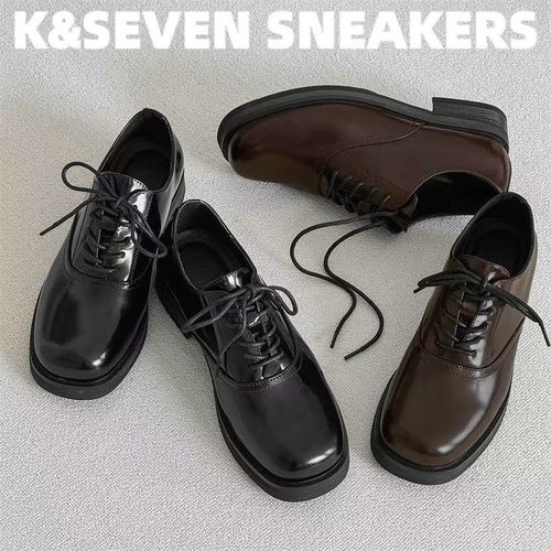 Cleanfit休闲方头德比鞋男款皮鞋隐形增高鞋英伦通勤复古休闲男鞋主图