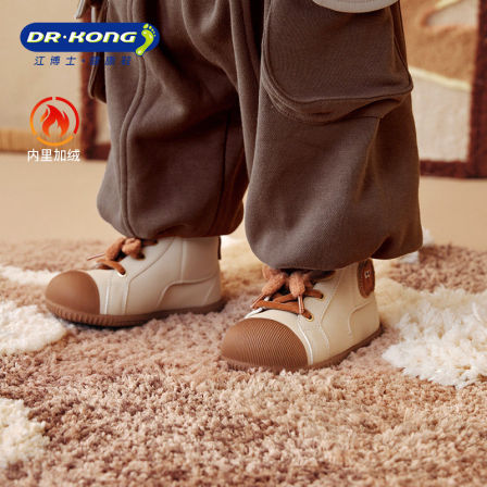 Dr.Kong江博士童鞋休闲冬款加绒保暖男宝宝软底婴儿棉鞋加绒