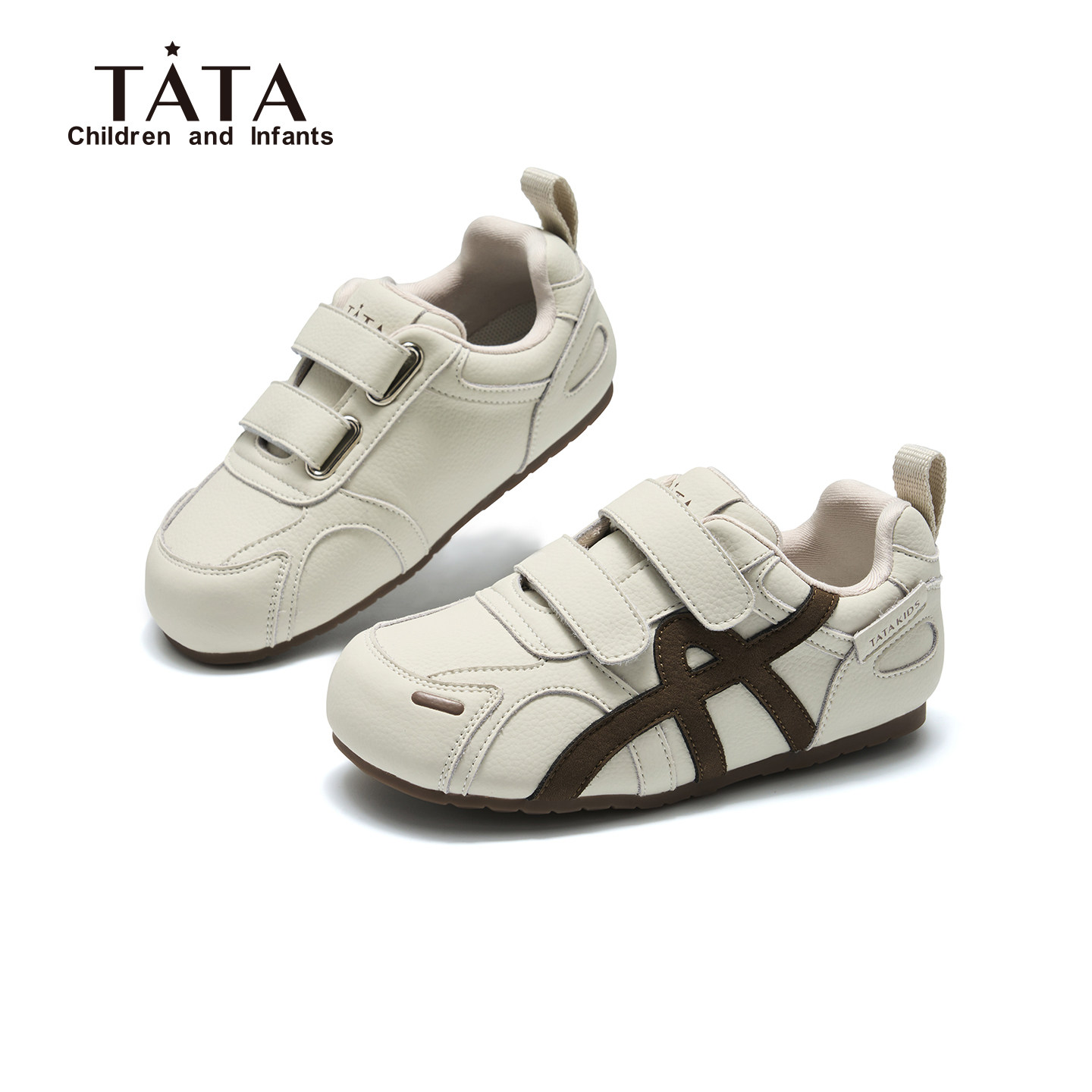 他她童鞋男童德训鞋春季新款休闲百搭板鞋软底透气儿童运动鞋女童主图