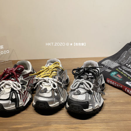 左左家中大童透气潮酷老爹鞋2026春新款男女童双拼鞋带时髦运动鞋