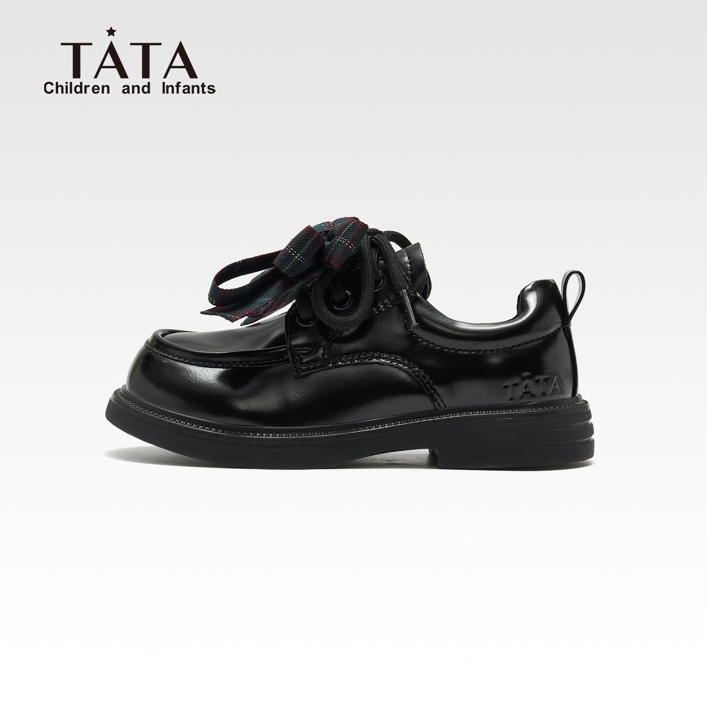 他她儿童小皮鞋女童乐福鞋春季新款英伦黑色童鞋小女孩软底公主鞋主图