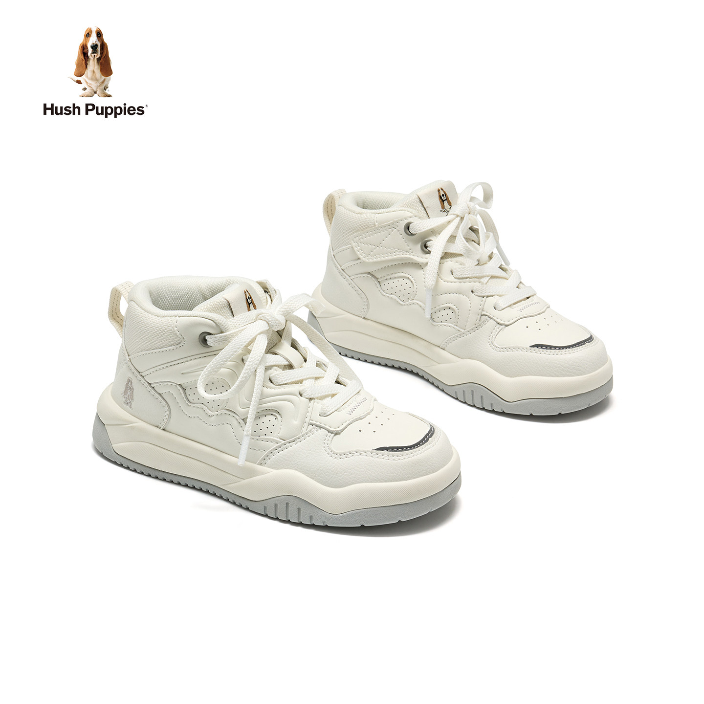 【云感力】暇步士童鞋儿童小白鞋板鞋男女童学生校园高筒休闲鞋子主图