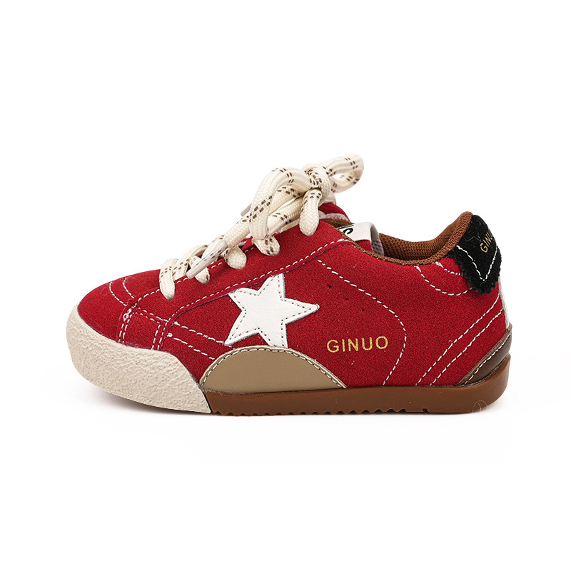 Ginuorat奇诺鼠宝宝复古星星板鞋春秋学步鞋休闲鞋儿童软底运动鞋主图