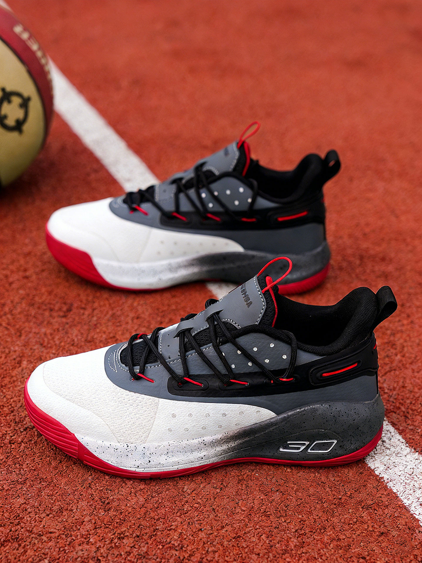 鞋子男鞋青少年运动鞋减震耐磨初中生潮流透气防臭专业实战篮球鞋主图