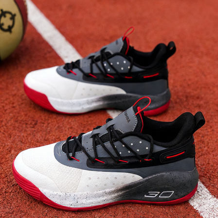 鞋子男鞋青少年运动鞋减震耐磨初中生潮流透气防臭专业实战篮球鞋